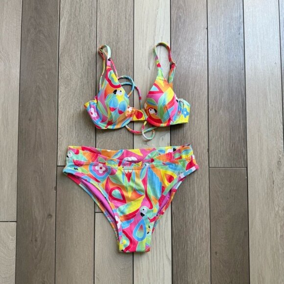 Kenny Flowers Vibrant Watercolors Bikini Set - Multicolor - Picture 1 of 5